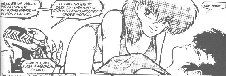 Small benefits can be gained from hanging around the Dirty Pair, even if your descturion is almost assured.