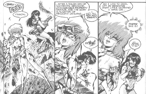 Sometimes being the victim of the Dirty Pair can be worth it.